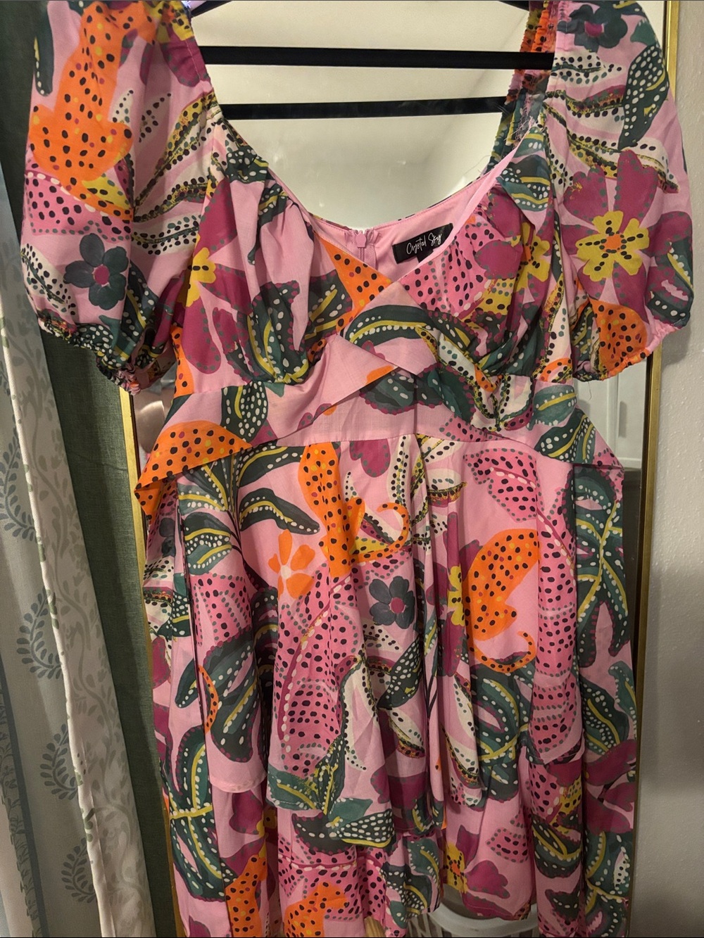 Floral Puff Sleeve Tiered Dress RUSH